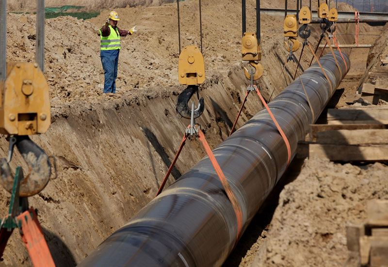 Pipeline construction site